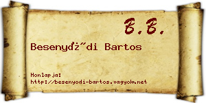 Besenyődi Bartos névjegykártya